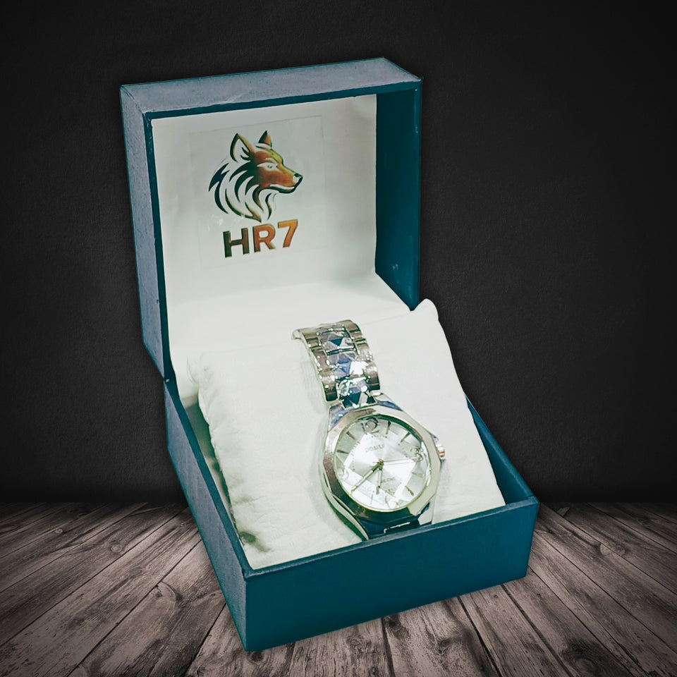 Positif Royal Silver & Rose Gold Couple Watch Set