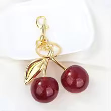 Cherry charm keychain for bag