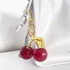 Cherry charm keychain for bag